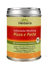 Pizza e Pasta - Bio Italienische Gewürzmischung Herbaria 100g Dose