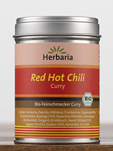 Red Hot Chili Curry - Bio Gewürzmischung Herbaria 80g Dose