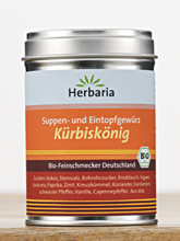 Kürbiskönig - Bio Suppen- und Eintopfgewürz Herbaria 90g Dose
