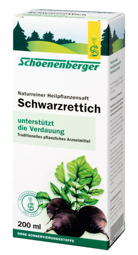 Schwarzrettich-Pflanzensaft - Schoenenberger 200  ml