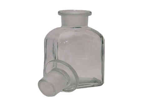 Apothekerglas klar viereckig - 150 ml