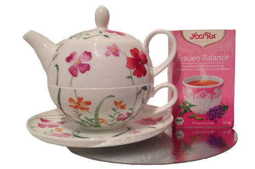 Geschenkset Tea for one "Lotta" + Frauen-Balance Yogi Tee