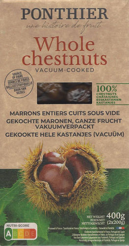 Maronen ganz - Marrons Cuits - Ponthier 400 g