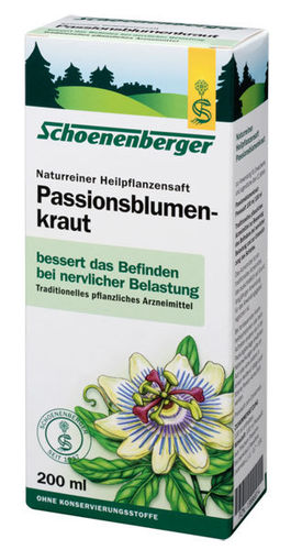 Passionsblumenkraut Pflanzensaft - Schoenenberger 200  ml