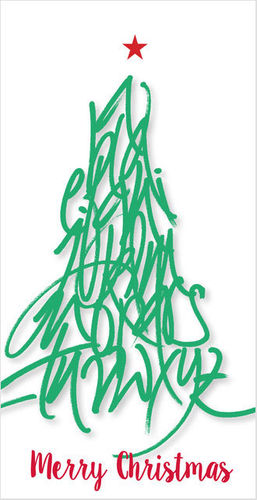 "Merry Christmas" Kalligrafie Grusskarte Hermine Jaensch