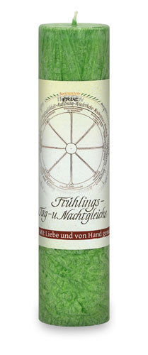 Allgäuer Heilkräuter-Kerze Jahresrad "Frühling T/N Gleiche"