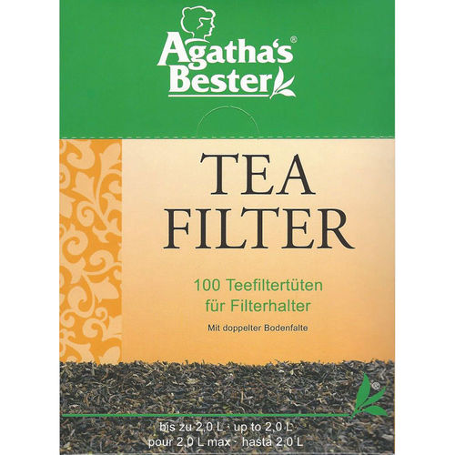 Teefiltertüten 100 Stück - doppelte Bodenfalte - Agatha's Bester